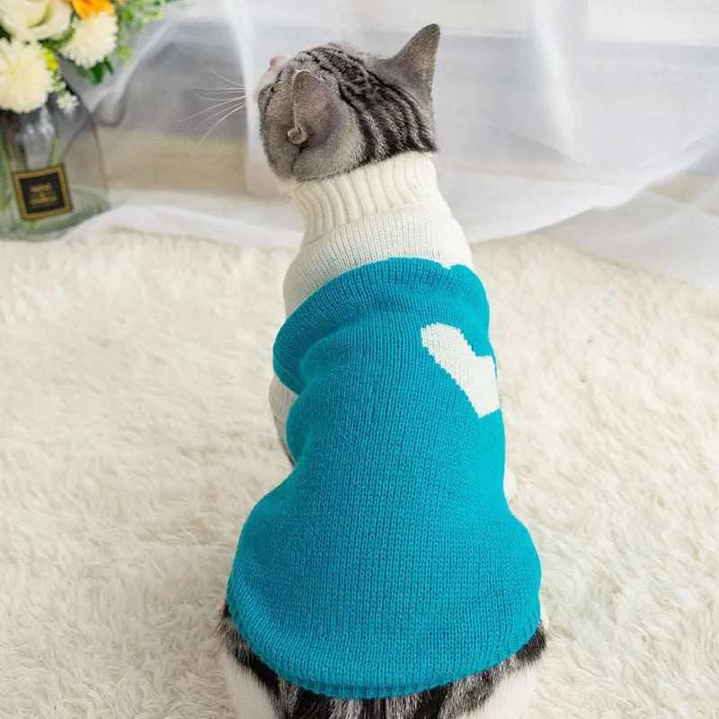 Grey Elk Cat Kitten Sweater Winter Warm Clothes For Small Medium Dogs Coat Pet Outfit