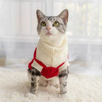 Navy Blue Stripes Cat Kitten Sweater Winter Warm Clothes For Small Medium Dogs Coat Pet Outfit
