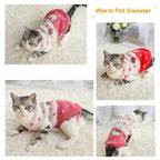 Pink Rabbit Cat Kitten Sweater Winter Warm Clothes For Small Medium Dogs Coat Pet Outfit