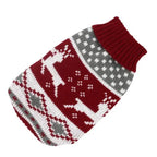 Wine Red Deer Cat Kitten Sweater Winter Warm Clothes For Small Medium Dogs Coat Pet Outfit